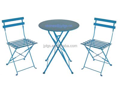 China Cheap Eco-freindly Metal Garden Folding Portable Bistro Set for sale