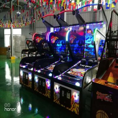 China Coin operated hardware basketball game machine, luxury street basketball game, electronic basketball hoop arcade game machine for mall for sale