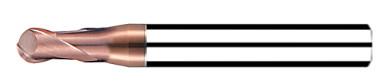 China HRC55-HRC65 Molino de extremo de nariz de bola de carburo 2 flauta 2 mm Cortador de nariz de bola H55-2B en venta