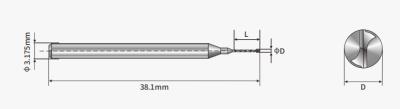 China UCN SERIES Micro Single Flute Drill Bit 38.1mm Printed Circuit Board Drill Bits for sale