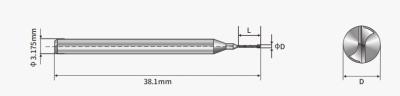 China ST TYPE Circuit Board Drill Bits 3.175mm Shank Dia For FPC PTFE for sale