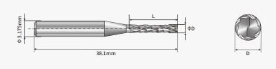 China RCF PCB Router Bits 0.5mm-2.5mm Solid Carbide Flat Bottom Drills for sale