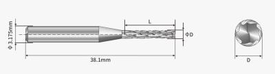 China Semicircle Hole Milling PCB Reverse Flat Bottom Drill Bits For Metal for sale