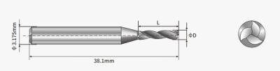 China Flexible Material Millling RFF PCB Router Bits 3.175mm Shank Diameter for sale