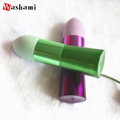 China Eco - Friendly Professional Facial Cosmetic Organic Powder Puff Sponge With Stick for sale