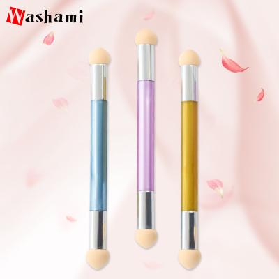 China Eco-Friendly Eco-Friendly Sponge Cosmetic Eyeshadow Powder Puff With Long Handle for sale