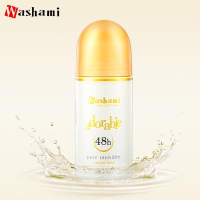 China Hidroschesis Antiperspirant Warm White Persistent Body Smell Good Product Fragrance Roll-on Sheath Pure Invisible Deodorant for sale