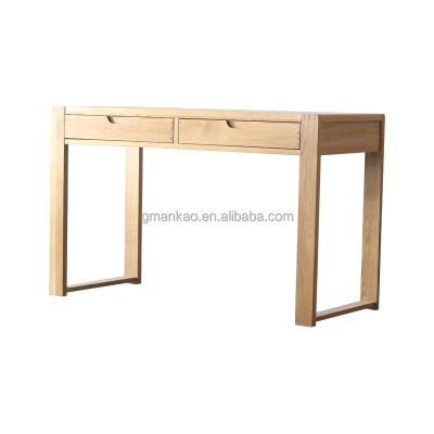 China Simple Extendable Solid Wood Student Study Home Office Computer Desk Double Drawer Desk for sale