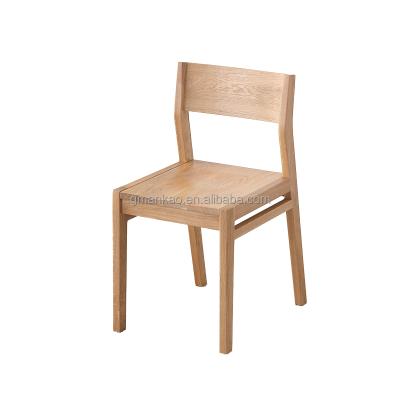 China Modern Simple Solid Wood Dining Desk And Study Chair Japanese Modern Nordic Oak Wood Color Chair for sale