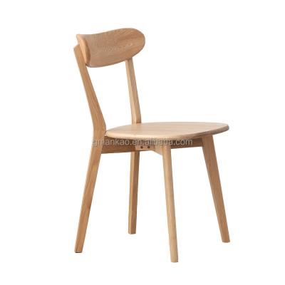 China Small Family Chair Modern Nordic Oak Restaurant Cafe Restaurant Casual Back Single Cross Chair for sale