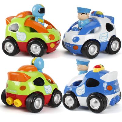 China Cartoon Car Toy Have Music And Light Electric Remote Control Police Car Plastic Vehicles Model RC And Racing Car Small for sale