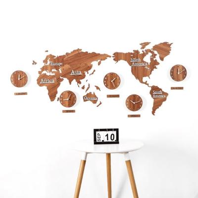 China World Large Casual Wood Map Decoration 3D ASTM Certification Home Wall Decor for sale