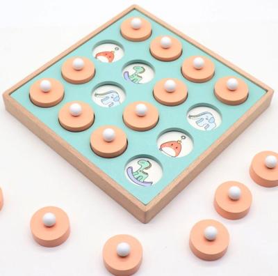 China Pattern Training Toys With A Children Educational Memory Toy Wooden Puzzle Memory Chess Model for sale