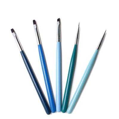 China 2021 New Arrival Multifunctional Colorful Nail Art Brush Design Pinceles Kolinsky Nail Brush Nail Brushes Nylon Hair Wholesale For Beautiful Tools for sale