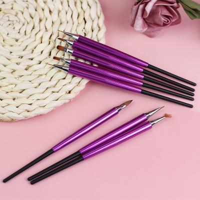 China 2021 Hot Sale Nylon Nail Brush Pinceles Kolinsky Nail Brush Dotting Pen Acrylic Nail Brush Custom Private Label Nylon For Nails Art Brush Nailon for sale