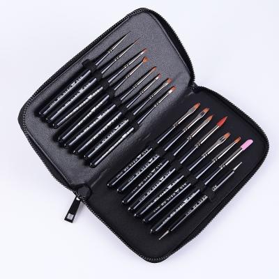 China Hot Selling Pinceles Kolinsky Nail Brush 2021 Nail Art Brush Set Mini Oval Acrylic Manicure Nail Art Brushes Drawing Brush High Quality for sale