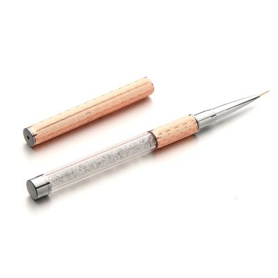 China Art Tool Brush Kolinsky Fuhan Rhinestone Rose Gold Acrylic Japan Nail Art Brush Liner Pen Kolinsky Pinceles Nail Brush Nail Manicure for sale