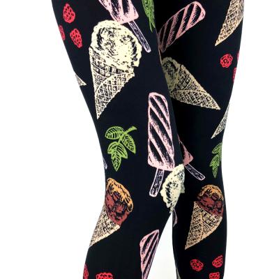 China 92/8 Soft Spandex Buttery Antibacterial Polyester Summer Yoga Bandage Mum Kids High Waist Leggings for sale