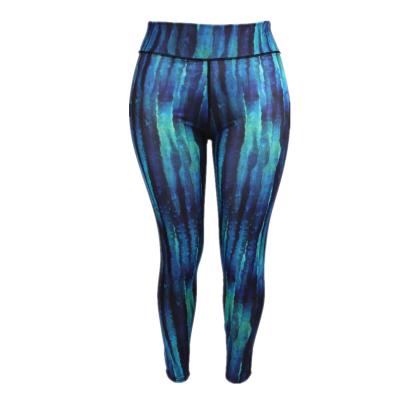 China Holiday Antibacterial Wholesale High Quality Magic Blend Sportswear 88% Polyester 12% Silk Spandex Yoga Tie Dye Gaiters Green Blue Green for sale