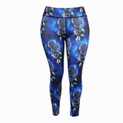 China 2020 Anti-Wrinkle Gaiters 88% Polyester 12% Silk Spandex Quality Blue Skinny Sportswear Magic Romantic Dream Catcher for sale