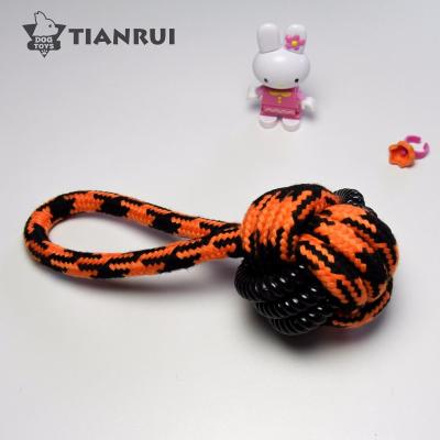 China Sustainable Halloween Theme Design Dog Rope Toy Ball Toy for sale