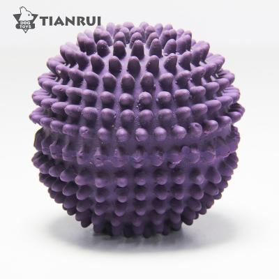 China Viable Teeth Bite Spike Soft Squeaky Ball Latex Rubber Dog Toys for sale