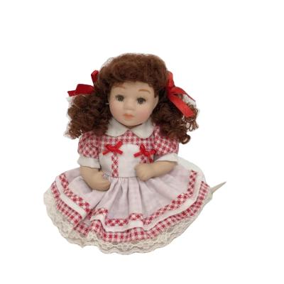 China MODEL TOY Rural Style Porcelain Dolls With Nice Fabric for sale