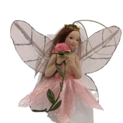 China High quality ceramic porcelain fairy doll with wings for sale