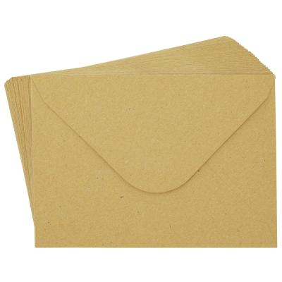 China Customizable Wholesale Envelope DIY Paper High Quality Recycled Envelope V Flip Flap 4x6 Brown Packaging Materials for sale