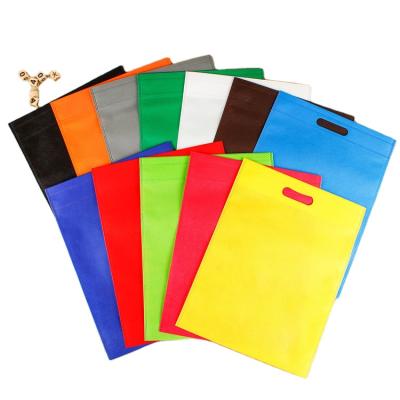 China Foreign trade spot foldable hot-selling clothing can be logo printed shopping bag flat mouth perforated non-woven bag for sale