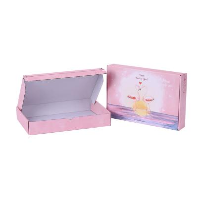 China Glue Box Color Cardboard Color Box Recyclable Free Self-Sealing Long Color Printing Box Ad Fashion Tear Remove Long Clothing for sale