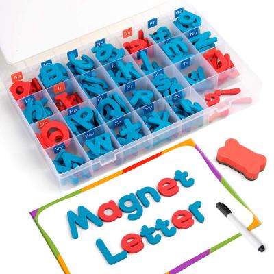 China Eco-friengly 208 ABC Letter Magnetic Numbers Kit with Board and Magnet Storage Box Educational Toys for Children for sale