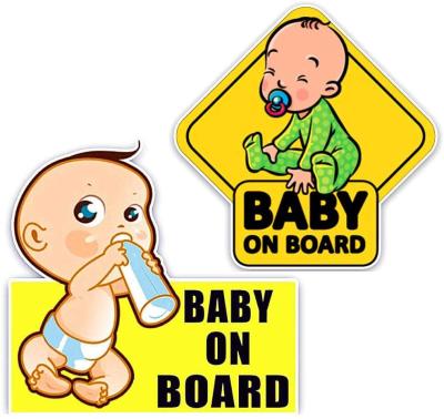 China Custom Waterproof Baby On Board Magnetic Car Sticker Baby In The Car Waterproof Vinyl Car Sticker for sale