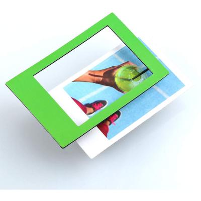 China Plastic Colorful Photo Frame Fridge Mini Frame Set Magnetic Refrigerator Magnetic Photo Frame for sale