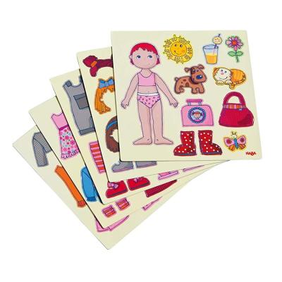 China Loved People Kids Dress Up Magnetic Puzzles Fridge Paper Magnet for sale