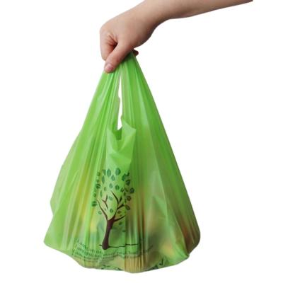 China BIODEGRADABLE Compostable Custom Printed Eco Friendly Degradable Cornstarch Bio Plastic Shopping Bag for sale