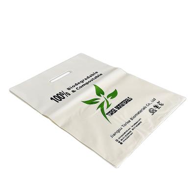 China EN13432 BIODEGRADABLE Certified 100% Biodegradable Goods Die Cut Shopping Bag for sale