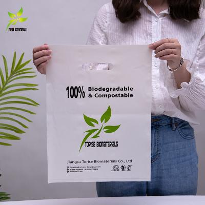 China 100% biodegradable and compostable; Eco-friendly 100% biodegradable cornstarch die cut bags for purchase for sale