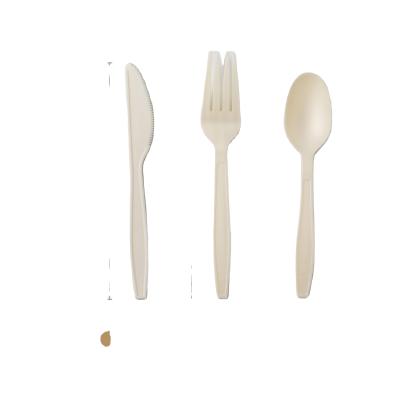 China CPLA Cornstarch Disposable Biodegradable Biodegradable Disposable Fork and Spoon for sale