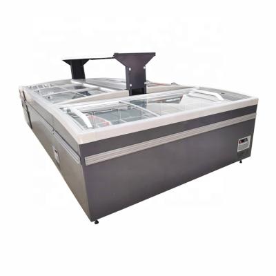 China Single-temperature commercial manual island defrost freezer for supermarket refrigeration for sale