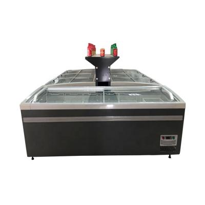 China Single-temperature Supermarket Frozen Food Display Fridge Island Freezer for sale