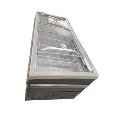 China Refrigerated Single-temperature 600L Supermarket Open Freezer Freezer Island Freezer Price for sale