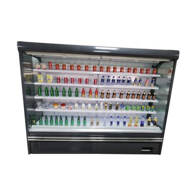 China Vertical Single-temperature Supermarket Multideck Air Curtain Display Fridge for sale