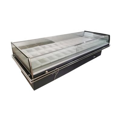 China Single-Temperature Supermarket Wide Open Double Sides Display Freezer Price for sale