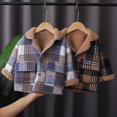 China Wholesale QUICK DRY Baby Boys Winter Thick Plaid Jacket Coat Kids Warm Clothes Cotton Boy Coat for sale