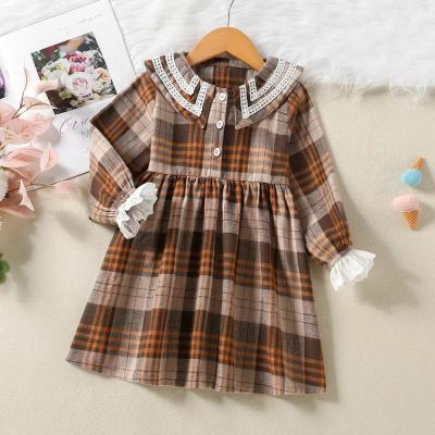 China Kids Washable Winter Baby Toddler Dress Girl Wedding Party Plaid Long Dress Princess Casual Dresses Girl for sale