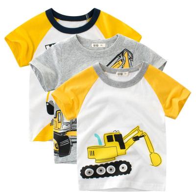 China Wholesale 2020 Summer Kids Baby Boy O-Neck Custom Printing Soft 100% Cotton T-shirt QUICK DRY for sale