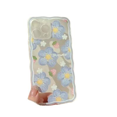 China 014 Shockproof Painted Flowers Phone Case Mobile Phone TPU Shell Cover For iPhone13, 13pro, 13pro max, iPhone12, pro, 12pro max for sale