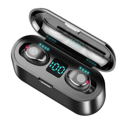 China Waterproof Headphone F9 TWS Digital Display F9 9D Earbuds Mah Bt 5.0 2000 ANC In-Ear Touch Control Radio F9 Stereo Wireless Earphone for sale