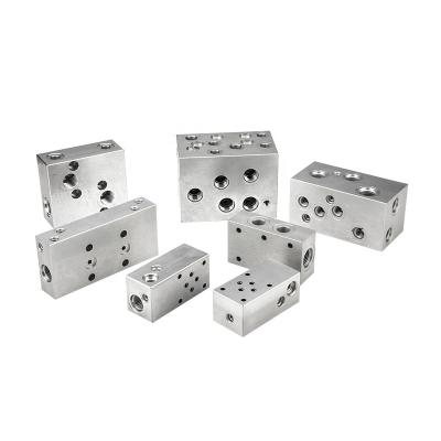 China Aluminum Valve Hydraulic Block Aluminum Valve Block Stainless Steel Direct Various Processing CNC Customized for sale